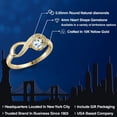 thumbnail image 2 of Gem Stone King 10K Yellow Gold Sky Blue Aquamarine and White Diamond Accent Infinity Ring for Women (0.25 Cttw, Heart Shape 4MM, Gemstone March Birthstone, Size 7), 2 of 6