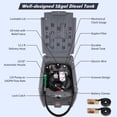 thumbnail image 2 of Portable Diesel Fuel Tank with 12V DC Fuel Transfer Pump,58 Gallon Fuel Tank with 11 GPM Auto Fueling Nozzle, 360° Swivel Connector and 13.1ft Delivery Hose, for Construction, Industry, and More, 2 of 9