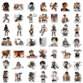 thumbnail image 3 of 100Pcs Kids Attack on Titan Stickers Pack Cute Cartoon Characters Stickers Movie Decal Childrens Decorative Sticker for Kids Teens Adults Waterproof Stickers for Water Bottle Laptop Luggage A01, 3 of 6