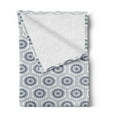 thumbnail image 2 of Geometric Soft Flannel Fleece Throw Blanket, Comb Design Kikko Tortoise Shell Pattern Western Influences Hexagon Motifs, Cozy Plush for Indoor and Outdoor Use, 70" x 90", Grey White, by Ambesonne, 2 of 5
