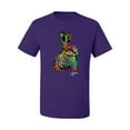 thumbnail image 2 of Wild Bobby, Colorful Rainbow Rabbit Animal Lover Men's Graphic T-Shirt, Purple, Large, 2 of 3