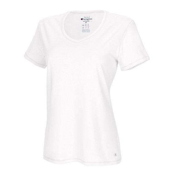 Authentic Women's Jersey V-Neck Tee XL White