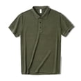 thumbnail image 2 of T-Shirt à Manches Courtes Texturé Rayé d'Été pour Hommes Mode Décontractée, 2 of 9