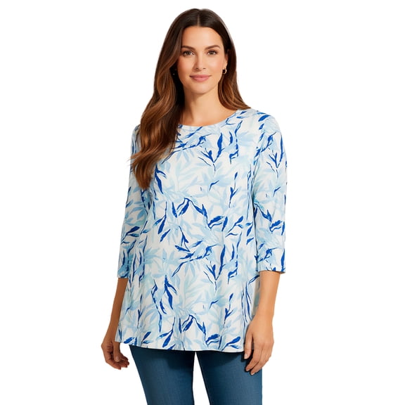Jessica London Women's Plus Size Swing Tunic Oversized Long Blouse