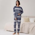 thumbnail image 3 of Conjunto de pijamas estampados de manga larga y cuello redondo para padres e hijos, nuevo hogar familiar navideño europeo y americano, 3 of 5