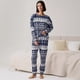 thumbnail image 3 of Conjunto de pijamas estampados de manga larga y cuello redondo para padres e hijos, nuevo hogar familiar navideño europeo y americano, 3 of 5