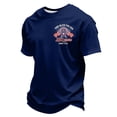 thumbnail image 2 of Dwelliawo 250 Year American Anniversary Shirt Men's American Flag Casual Polo Short Sleeve Shirt 1776-2026 Patriotic Shirts Patriotic Tee Dark Blue M, 2 of 5