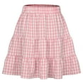 thumbnail image 3 of IROINNID Women's Skirt Casual Fashion Plaid Skirt High Waist Loose A-Line Temperamental Sweet Skirt Mid Comfort Waist Mid Print Skirt, 3 of 3