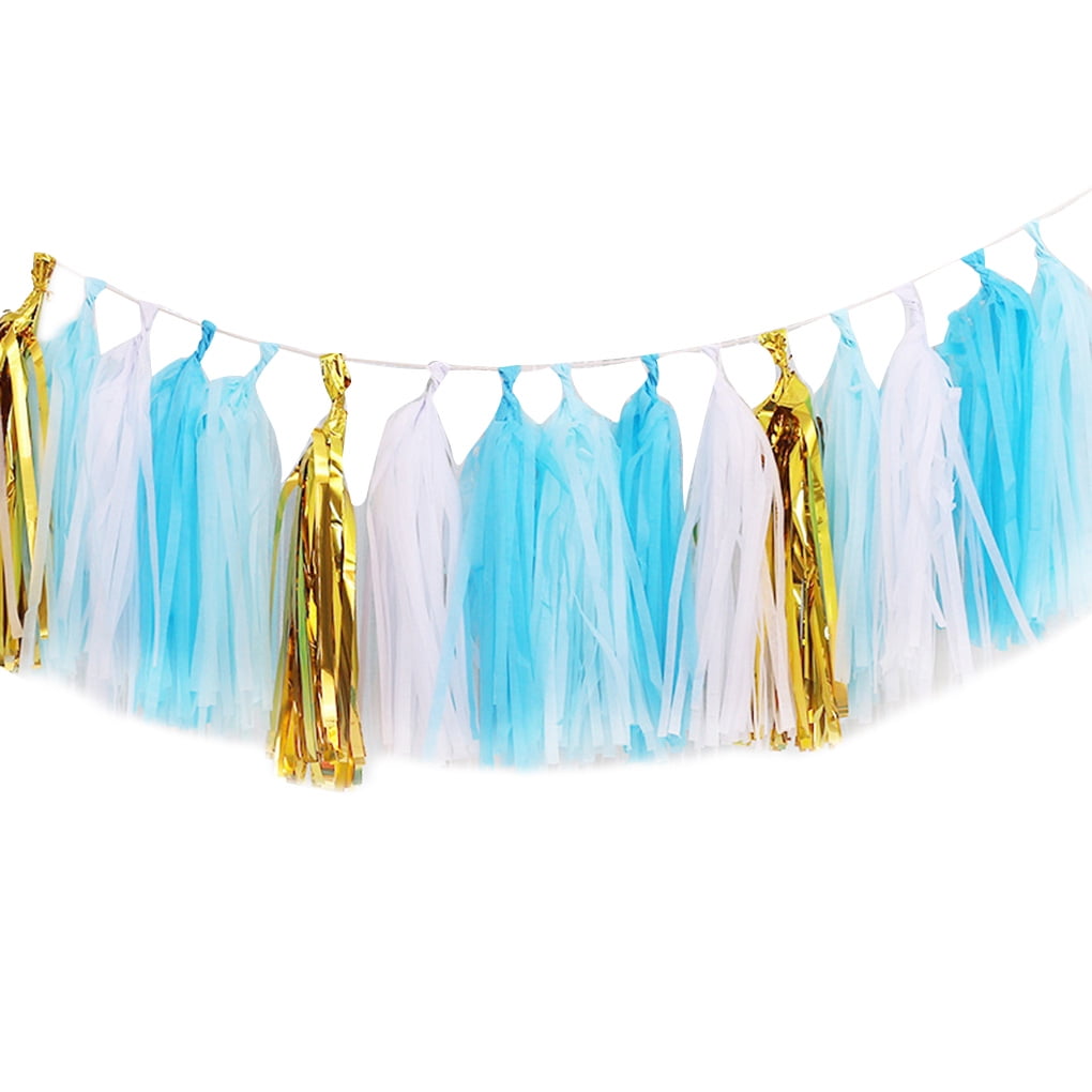 tissue paper fringe banner