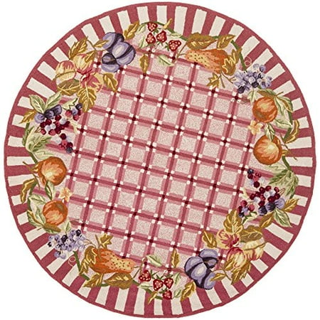 diameter hooked safavieh chelsea wool rug feet rose round area hand