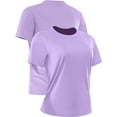 thumbnail image 6 of [5 Pack] Cadmus Women's Dry-Fit Wicking Short Sleeve T Shirts Sun Protection Activewear Running Yoga Workout Gym Tee Top,Blue/Gray/Black/Navy/Purple,S, 6 of 6