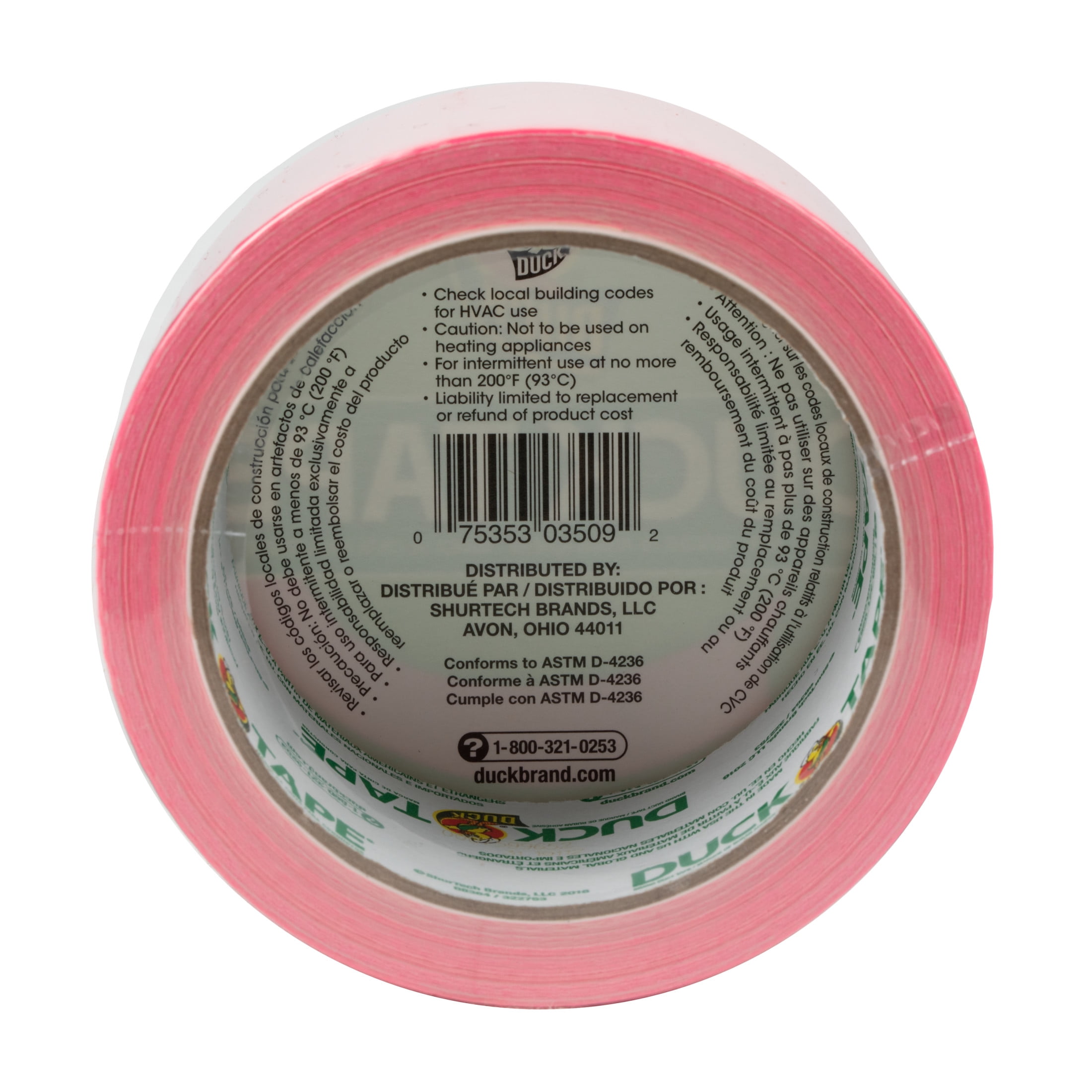 Pro Duct 139 Fluorescent Pink Duct Tape 2 x 60 yard Roll (24 Roll/Case) @
