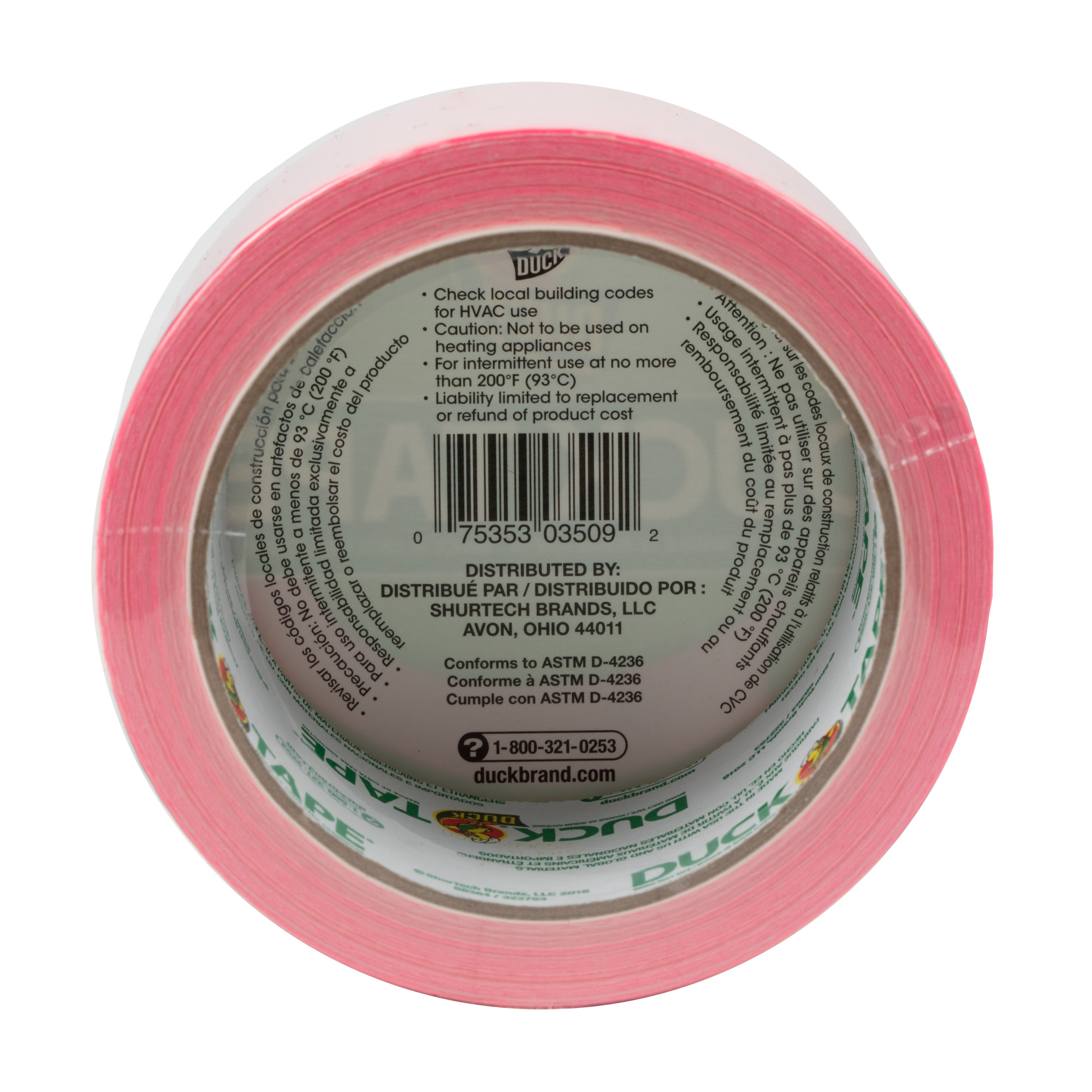 Duck Brand 1.88 in. x 15 yd. Neon Pink Colored Duct Tape - image 5 of 11