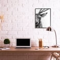 thumbnail image 5 of Stupell Industries Buck Reindeer Antlers Wild Forest Animal Black White Framed Wall Art Design by Brandon Wong, 24" x 30", Black Framed, 5 of 5