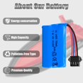 thumbnail image 4 of 2 Pack 700mAh Lithium Battery 7.4V Rechargeable Batteries W/ USB Charger SM-4P Plug for RC Car Drift Monster Truck Off Road Vehicle, Blue, 4 of 6