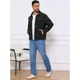 thumbnail image 5 of DARING DIVA Men's Solid Long Sleeve Button Pockets Corduroy Trucker Jacket XL Black, 5 of 7