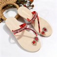 thumbnail image 6 of Bibifish Womens Slide Sandals Rhinestone Strappy Open Toe Mule Slippers Summer Fashion Casual Beach Shoes, 6 of 7