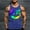 #38Blue, variant on Men's Sleeveless Tank Mens Halloween Printed Personalized Fashion Blouses Tops Men Tank Top Cut Off Shirts Tank