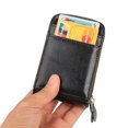 thumbnail image 2 of card holder wallet Genuine leather Black, 2 of 5