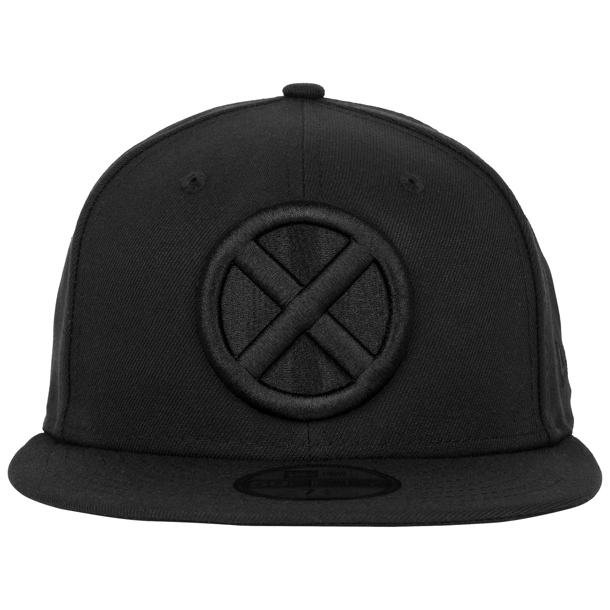 X-Men Logo Black on Black New Era 59Fifty Fitted Hat-7 1/2