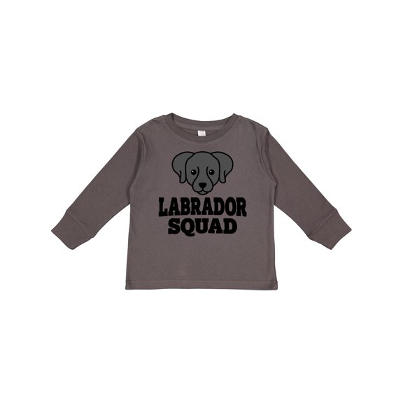 Inktastic Dog Black Labrador Squad Boys or Girls Long Sleeve Toddler T-Shirt
