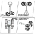 thumbnail image 2 of BIAXJUNY 4 Wheel Trolley Assembly Rollers, Silent Strut Trolley, Solid Steel, M10 Bolt, Lifting Eye Nuts, 1-5/8" Wide Strut Channel (4pc), 2 of 7