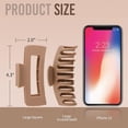 thumbnail image 6 of 3 Styles 12pack Hair Clips for Women 4.3 In Big Claw Clips for Thin Thick Hair Combination Hair Accessories for Women (Natural Color), 6 of 8