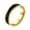 Gold, variant on Men's Women's Stainless Steel Black Enamel Ring 6mm Minimalist Plain Wedding Band Silver Size 7