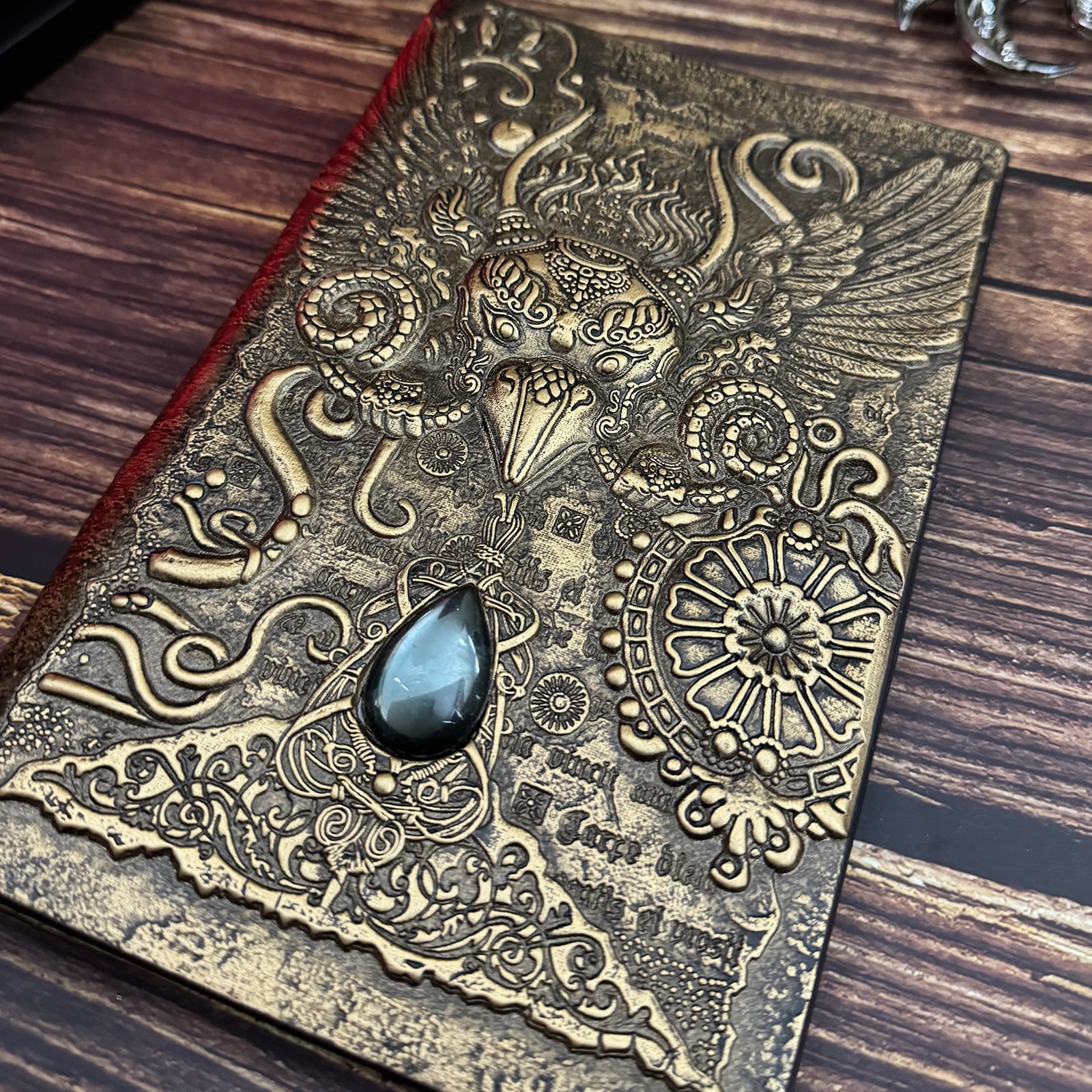 DND Notebook D&D Journal,3D Embossed Leather Notebook Unique 400 Pages Lined Paper Hardcover Vintage Writing Diary Great RPG Lover's Gift For DM's &Players,Men&Women