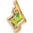 thumbnail image 2 of 10K Yellow Gold Cushion Peridot And Diamond Chain Slide - Jbsp, 2 of 5