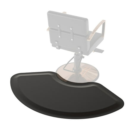 UBesGoo Salon Mat 4.5'x2.45' Barber Shop Chair Mat Anti-Fatigue Floor Mat  Salon mats for Hair Stylist - 1/2" Thick Office Comfort Floor Mat Black