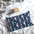thumbnail image 3 of Salouo Seahorses And Plants Pattern Pillow Cases,1PC Pillow Covers with Envelope Closure Decorative Pillow Case for Bed Couch,Pillows Not Included-20"x30", 3 of 6