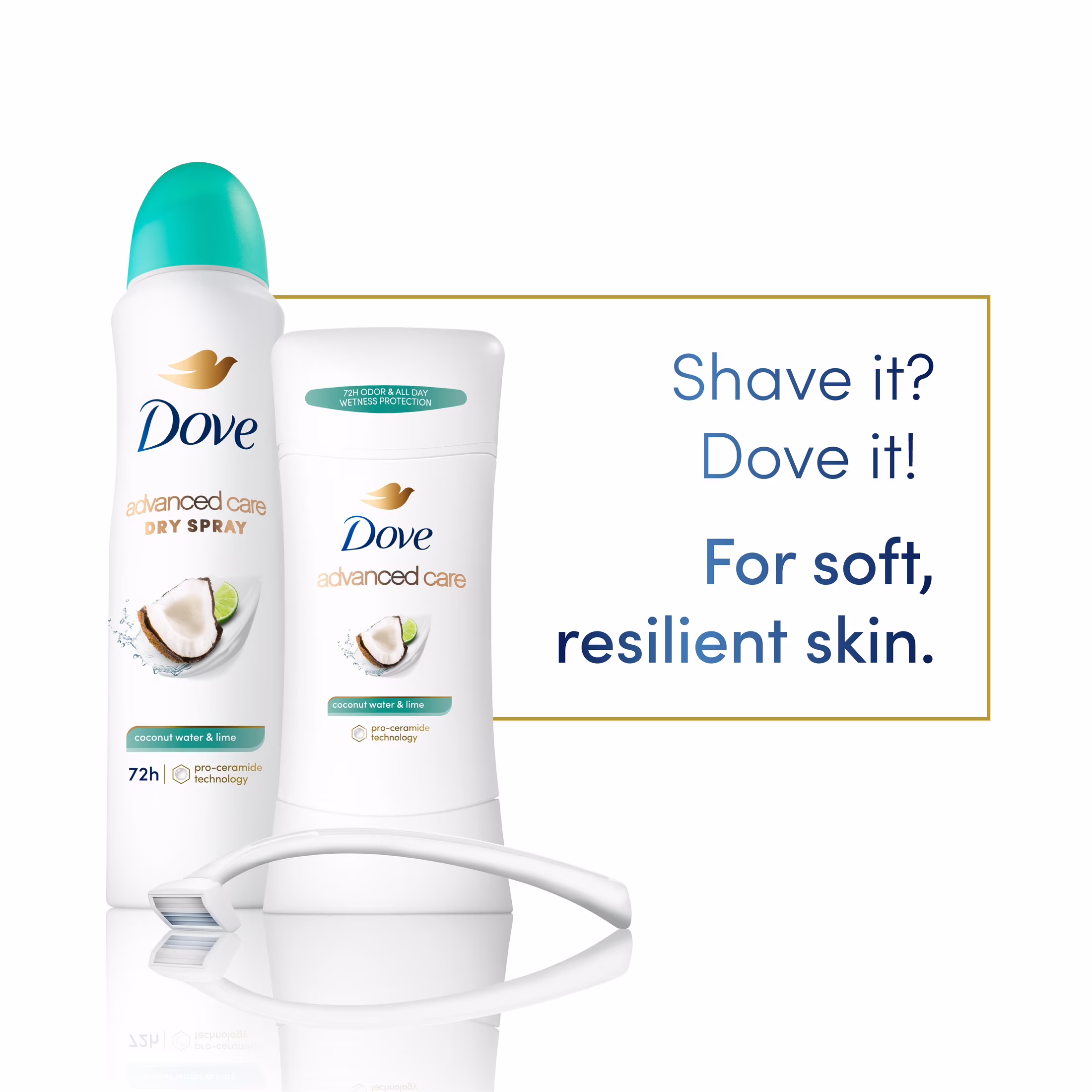 thumbnail image 5 of Dove Advanced Care Women's Antiperspirant Deodorant Dry Spray Coconut Water & Lime, 3.8 oz, 5 of 8