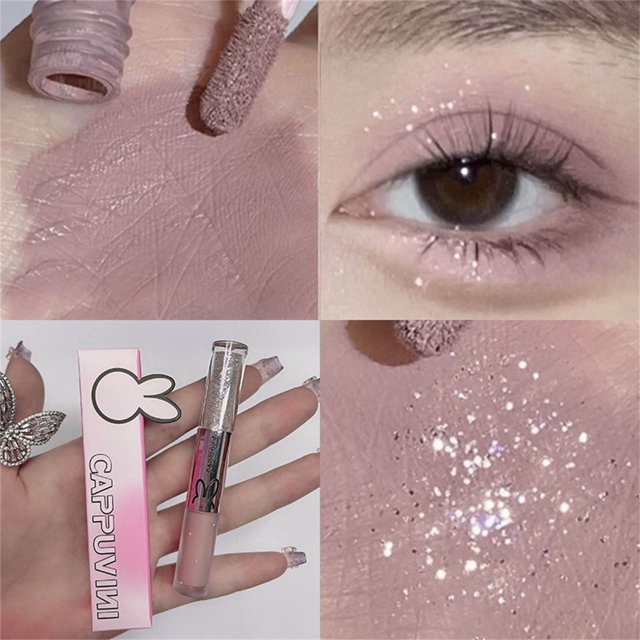 Heliisoer Liquid Glitter Matte Eyeshadow Set, Shiny Liquid Eyeliner And Matte Velvet Cream Eyeshadow 2 In 1, Long Lasting Shimmer Matte Eyeshadow 5ml