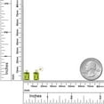 thumbnail image 4 of Gem Stone King 10K Yellow Gold Stud Earrings Emerald Cut Peridot Moissanite (3.32 Cttw), 4 of 5
