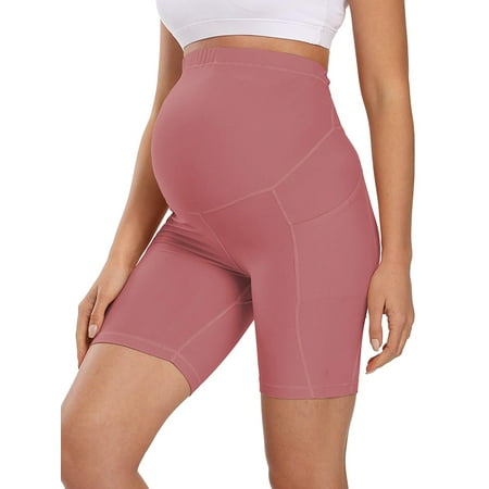 

Sexy Dance Pregnancy Lady Workout Running Active Athletic Shorts With Pockets Womens Seamless Maternity Shapewear High Waist Shorts Underwear
