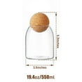 thumbnail image 2 of Tarro de cristal para guardar alimentos, recipiente de cristal hermético, tarro para dulces, con bola de corcho, tarro para especias, azúcar, café, galletas, 2 of 6