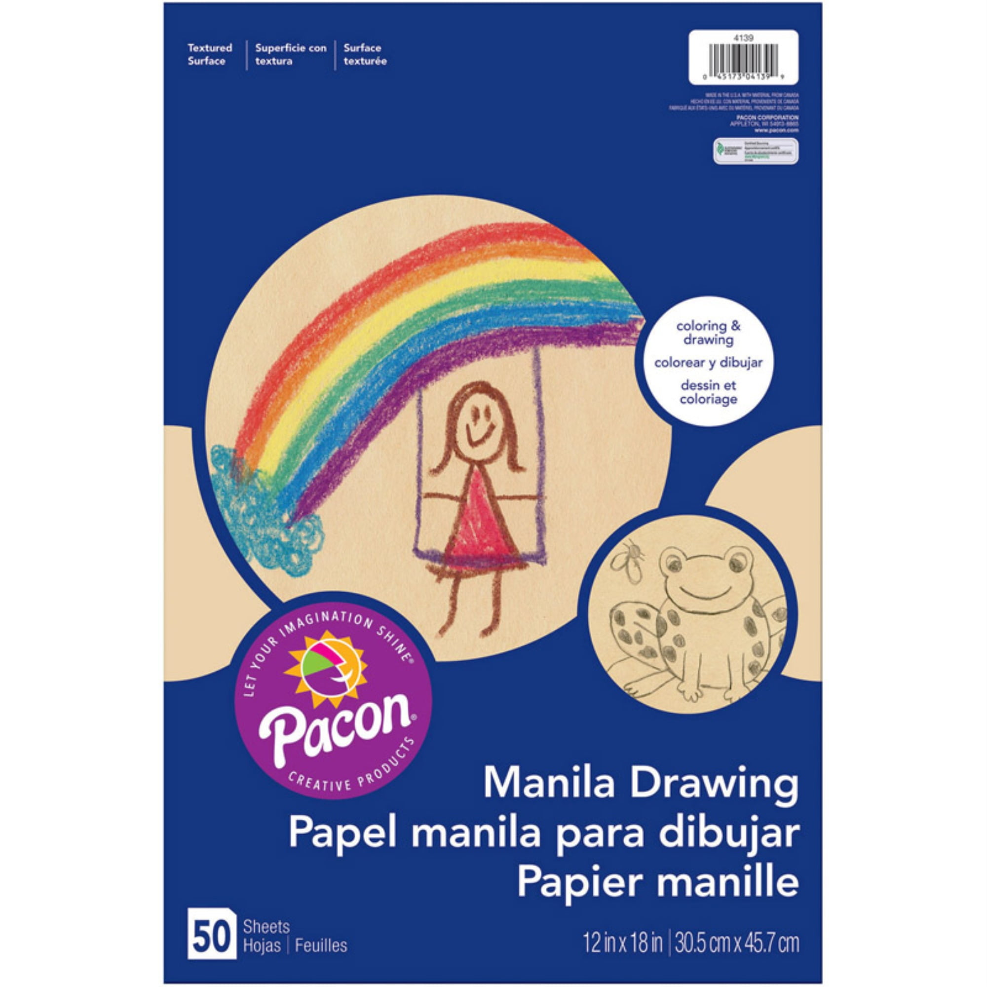 9 x 12 Inches Pack of 500 Sax Manila Drawing Paper 50 Lb. 