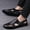 Black, variant on Men'S Summer Sandals | Fashionable, Lightweight, Breathable, Slip-On Shoes in Black, Brown, White | Faux Upper, Rubber Sole, Sizes 37-45
