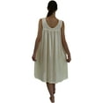 thumbnail image 4 of Venice Women's Silky Looking Nightgown w Sequins & Ribbon Roses 40 Large Cream, 4 of 4