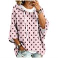 thumbnail image 2 of Sheghy Womens Tops Oversized Refreshing Spring Summer Solid Color 3/4 Sleeve Flare V Neck Tee Pullover Pink S, 2 of 6