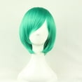 thumbnail image 1 of Pelucas con flequillo para mujer, peluca ondulada suelta, peluca de moda para chica, peluca natural corta y recta, flequillo inclinado, peluca recortada con bandas para el cabello en la cara., 1 of 2