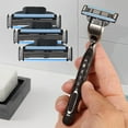 thumbnail image 3 of Anti Clogging Razor Blades, Replacement Blades for Men's Smooth Shaving, Safety Razor with Three-layer Blade Design (4), 3 of 5