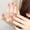 1479 short ladder, variant on [Yihe Original] Spring and Summer Naked Pink Color Spots Hand-painted Nail Art Niche Wear Nail