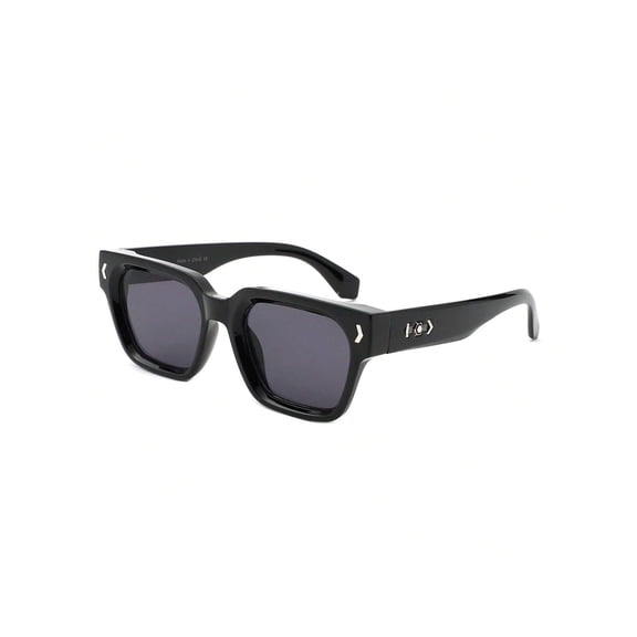 Polarized Unisex Sunglasses | Classic Black Round Frame with Dark Lenses | Stylish for Casual & Street Fashion - S2141-C1