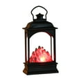 thumbnail image 3 of Vaveren Fireplace Lantern Christmas Decoration Fire Lamp for Festival Tabletop Porch Black, 3 of 8