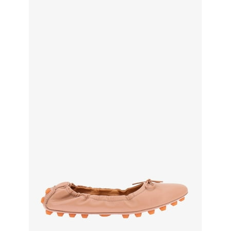 

WOMAN Leather ballerina with iconic detail on the front