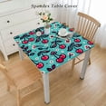 thumbnail image 2 of BANET - Oilcloth Table Cloth - Wipeable Tablecloths for - Non-Fading Table Cover with Better Than Backing - Aqua (Rectangle), 2 of 7