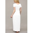 thumbnail image 3 of Made by Johnny Women's Short Sleeve Loose Plain Casual Long Maxi Dresses with Pockets L WHITE, 3 of 6