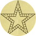 thumbnail image 1 of Ahgly Company Indoor Round Patterned Sun Yellow Area Rugs, 4' Round, 1 of 6